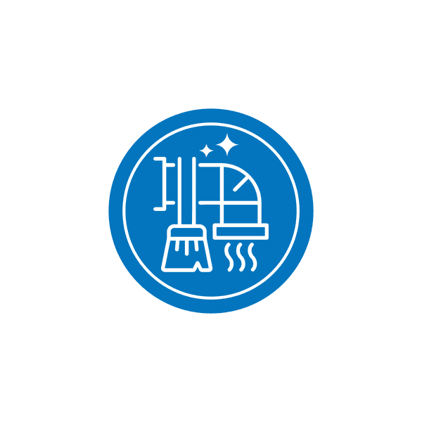 Heating icon: a heating unit giving off warmth