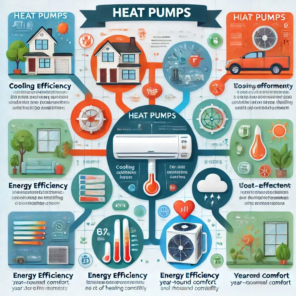 "A visual comparison of the benefits and drawbacks of air conditioners, highlighting their cooling efficiency, cost-effectiveness, and lack of heating capability."