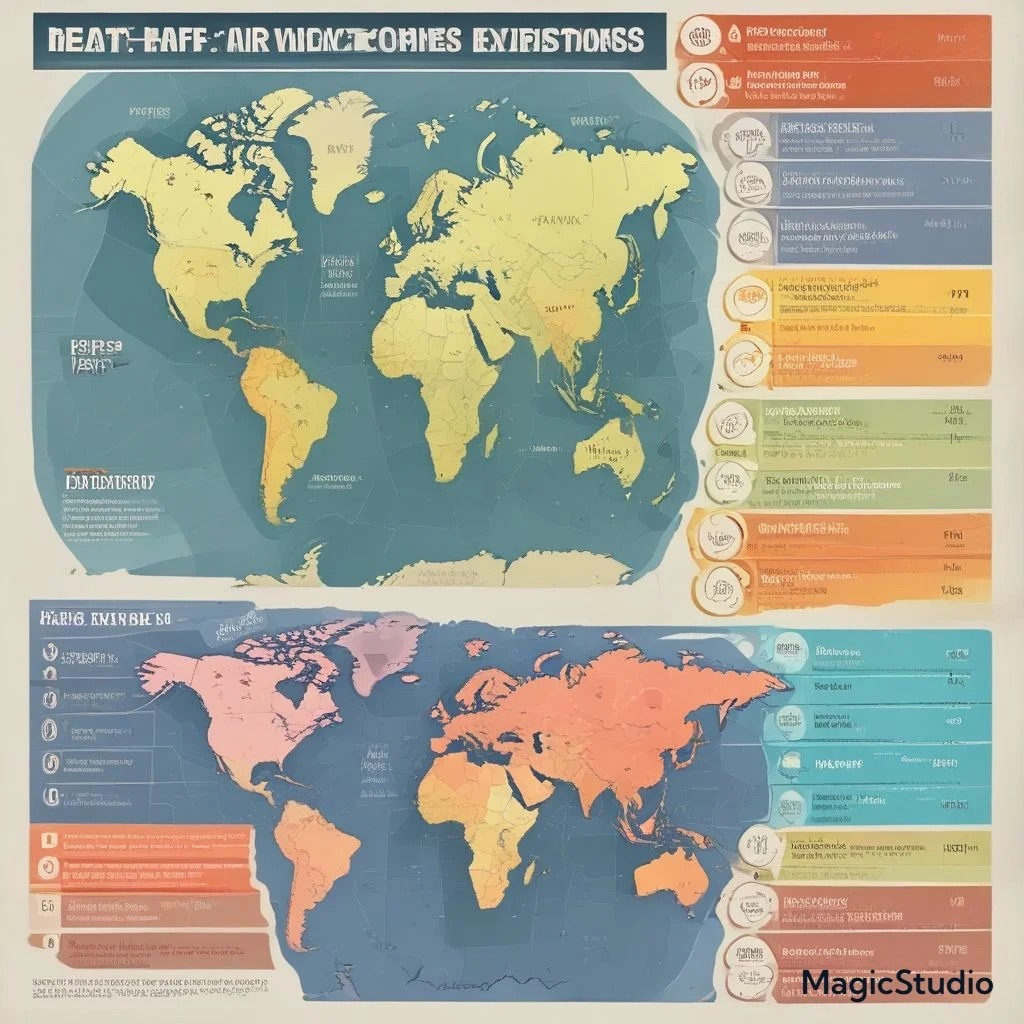 A map infographic showcasing regions suited for heat pumps (mild climates) versus air conditioners (extreme hot climates), with key temperature ranges.