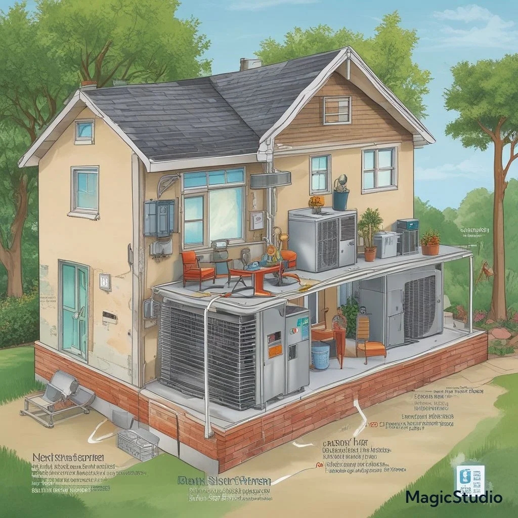 An infographic showing an ENERGY STAR-certified heat pump cooling a home, emphasizing energy efficiency and SEER ratings.