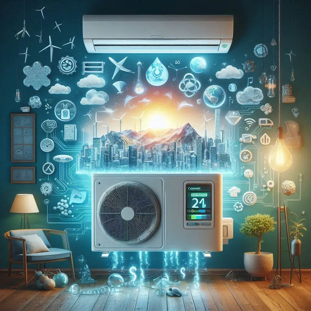 “Energy-efficient ARS air conditioning unit in operation, showing energy savings and eco-friendly refrigerant use.”